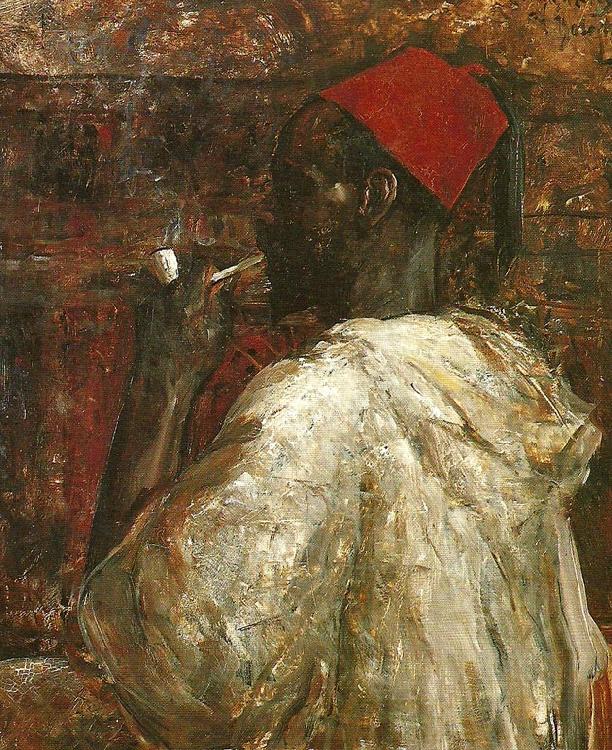 Ernst Josephson Rokande neger oil painting image
